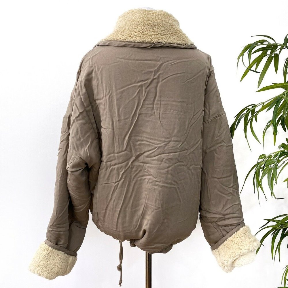 Free People Mix It Up Reversible Sherpa Tie Jacket - Picture 7 of 8
